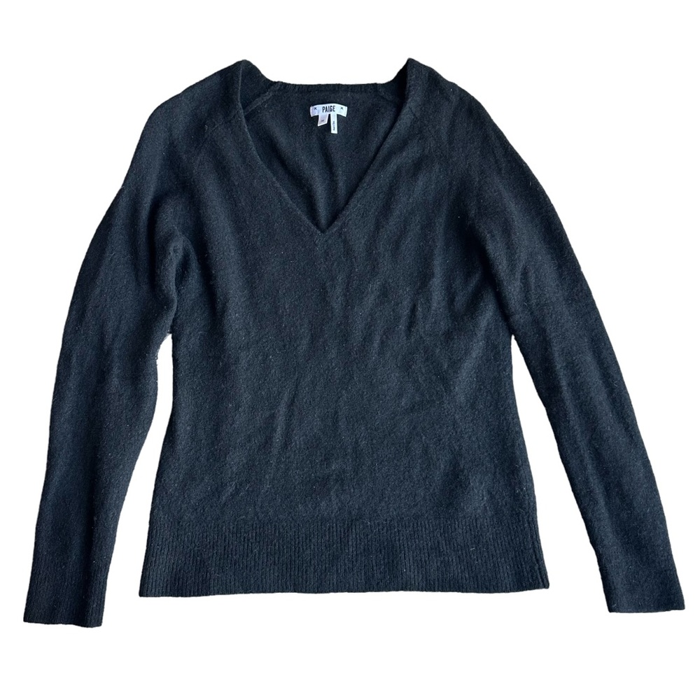 PAIGE v neck cashmere sweater black M